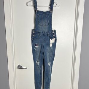 Wallflower Women's Classic Blue Denim Overalls